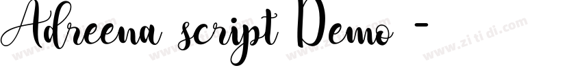 Adreena script Demo 字体转换